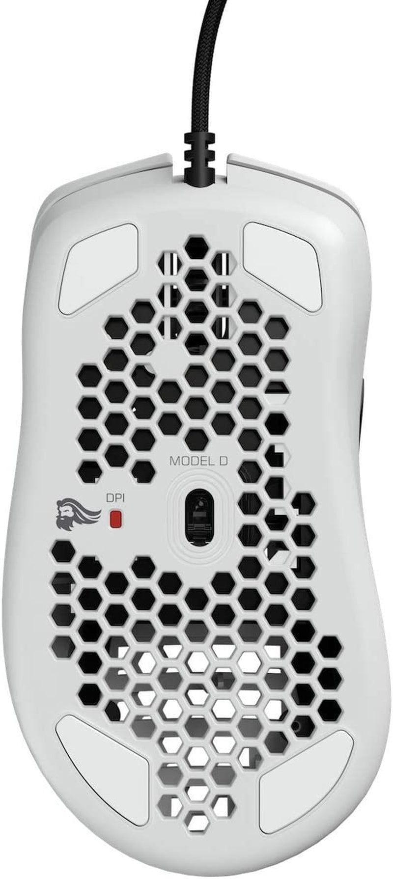 Gaming Model D Wired Gaming Mouse - 68G Superlight Honeycomb Design, RGB, Ergonomic, Pixart 3360 Sensor, Omron Switches, PTFE Feet, 6 Buttons - Glossy White
