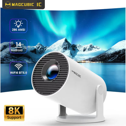 HY300 Pro 8K Android Projector - Dual WiFi 6, 290 ANSI Lumens, Allwinner H726, Bluetooth 5.4, 1080P, 1280x720P - Home Cinema & Outdoor Projector